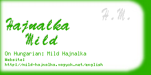 hajnalka mild business card